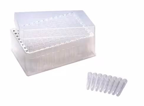 Rack de tubes 1,2 ml 12 barrettes de 8 tubes naturel x 10