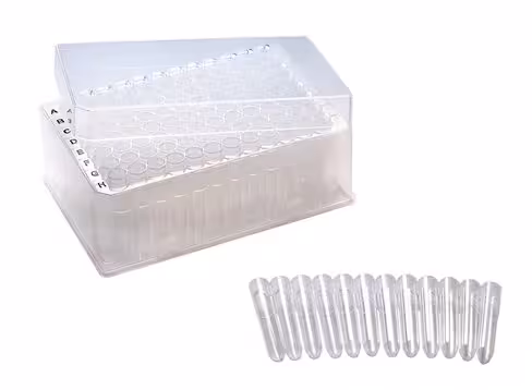 Rack de tubes 1,2 ml 8 barrettes de 12 tubes stérile naturel x 10