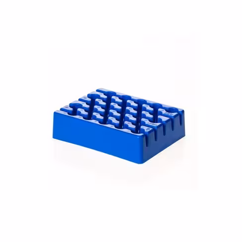 Rack 5 ml tubes, bleu