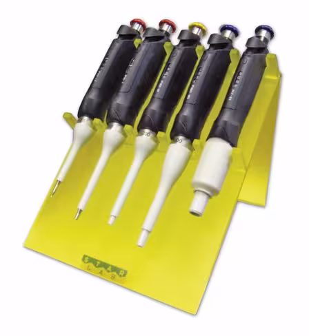 Support de pipette acrylique pour 5 pipettes ergoone jaune