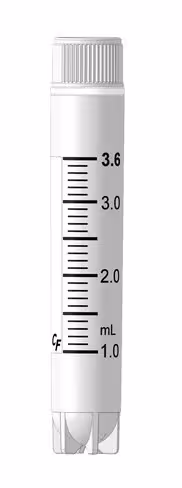 Tube cryogénique à jupe de 3,6 ml avec filetage intérieur bouchon avec joint stérile naturel x 400