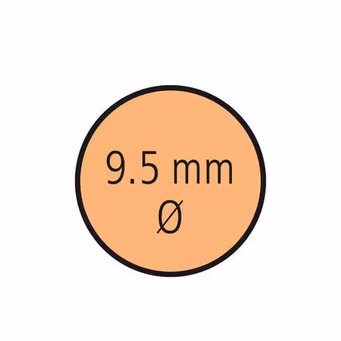 Gommette adhésive StarTags ø 9,5 mm orange x 2000