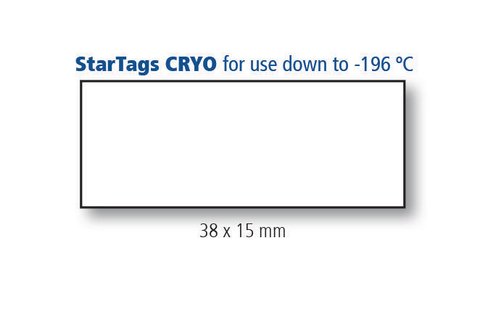 Etiquette adhésive startag cryo 38 x 15 mm blanc x 1000