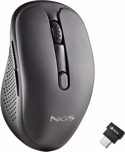 Souris sans fil optique- NGS EVO JET - Bluetooth - rechargeable - USB C - noir