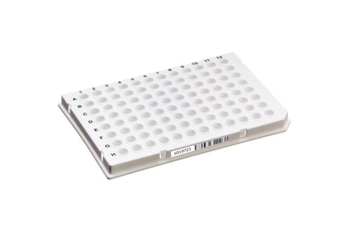 Plaque PCR 96 puits, semi jupée, pour Lightcyler Roche, avec code barres x 100