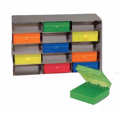 Etagère inox 12 emplacements pour boîte starstore 100 pour congélateur armoire
