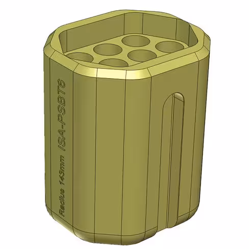 Nacelle plastique pour tube fond rond 5 / 7 ml - Ø 13 x 1000 mm pour rotor RXN 100 - lot de 4