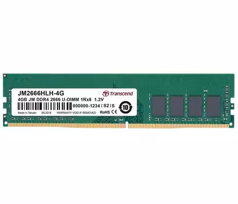 Barrette de RAM DIMM - Transcend JM2666HLH-4G - DDR4 - 2666 Mhz - 4 Go - non ECC