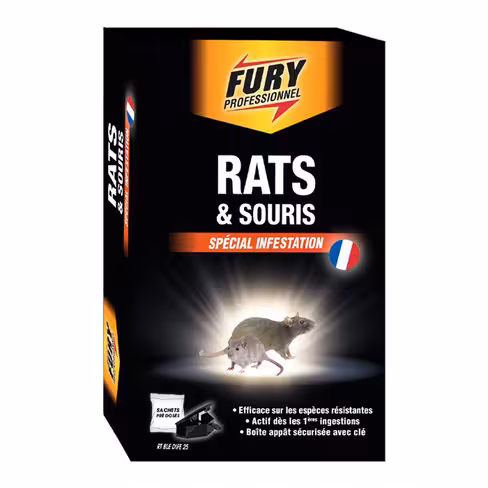 Fury rats et souris - sachets unidose - boite de 7 x 20 g carton de 12