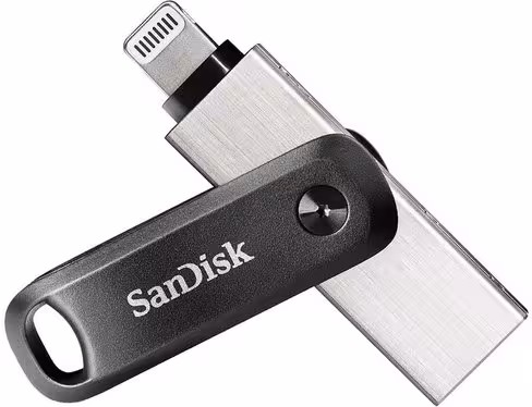 Clé USB 3.0 Sandisk iXpand Flash Drive Go - 64 Go - connecteur Lightning - carte mémoire CompactFlash - pour