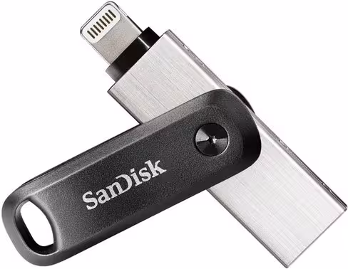 Clé USB 3.0 Sandisk iXpand Flash Drive Go - 128 Go - connecteur Lightning - carte mémoire CompactFlash - pour