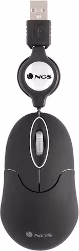 Mini souris filaire - NGS Sin - avec câble rétractable - USB noir - Lot de 5