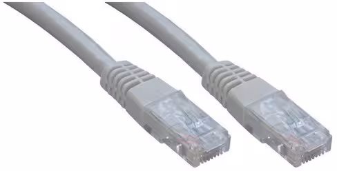 Câble RJ45 Catégorie 6 U/UTP non blindé - 2 m - MCL gris - Lot de 5