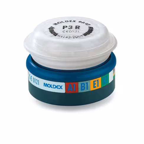 Cartouche avec filtres pré-assemblés A1B1E1K1P3 R pour masques Moldex Série 9000 et 7000 x 6