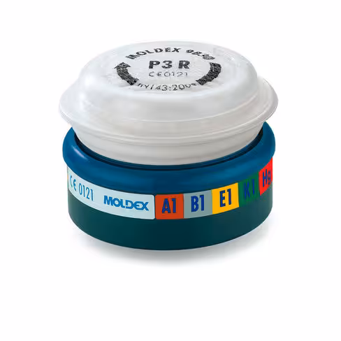 Cartouche avec filtres pré-assemblés A1B1E1K1HgP3 R D pour masques Moldex Série 9000 et 7000 x 6
