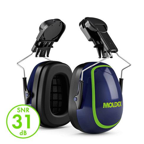 Coquille antibruit Moldex MX7 à fixer sur casque de sécurité, protection 31 dB x 1