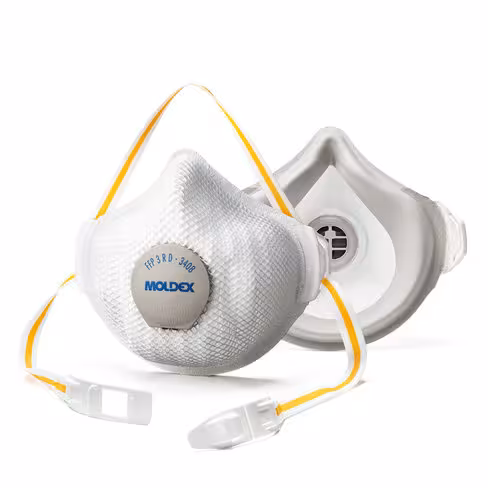Masque FFP2 R D AIR PLUS Moldex Provalve réutilisable avec soupage en emballage individuel x 5