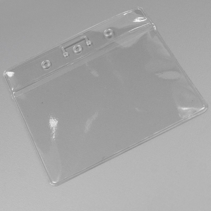 Porte-badge souple CB horizontal bande transparente lot de 100 pcs