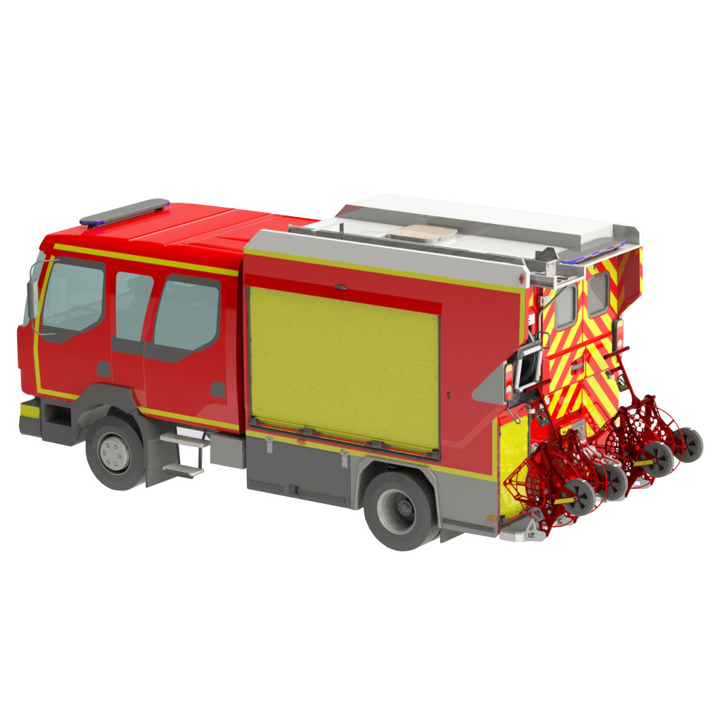 Premiers secours évacuation adapté au système diphasique PSE - Renault Trucks D12 P4x2 Fire and Rescue - 12 T 240 cv