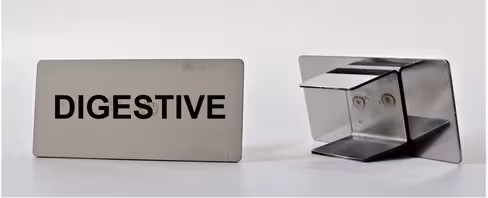Plaque gravée - DIGESTIVE - clipsable - 100 x 50 mm