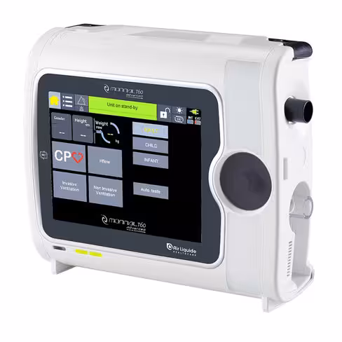 Ventilateur Monnal T60 ADVANCED - V(A)C, VP(A)C, VSAI, V(A)C/VNI, VP(A)C/VNI, VSAI/VNI, APRV, HD nasal, CPV