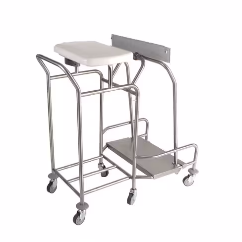 Chariot porte-sacs Hygicar III sans pédale - 1 sac avec couvercle