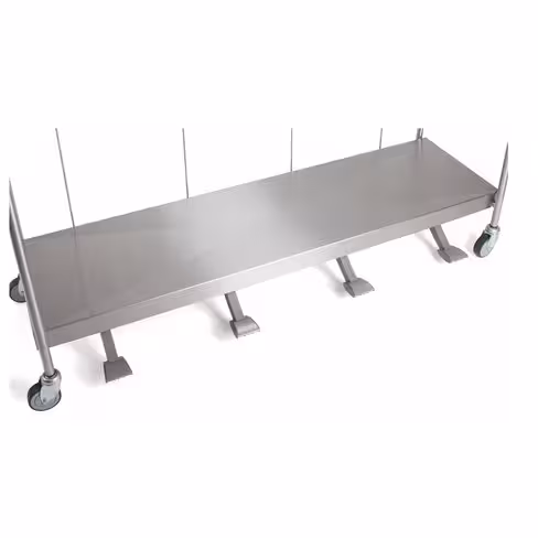 Tablette de fond en inox pour chariot Hygicar III 3 sacs