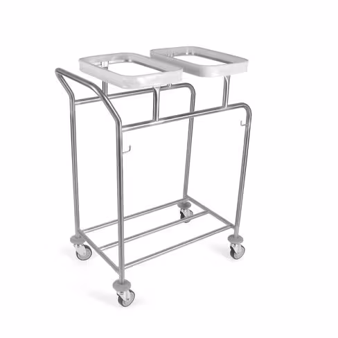 Chariot porte-sacs Hygicar III - 2 sacs sans pédale et sans couvercle