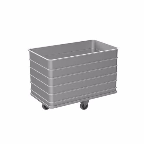 Chariot aluminium à fond fixe 610 l 204N10 4 roues 125 mm en losange