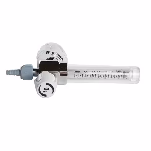 Débitmètre à bille - Flomed - oxygène 0-15 L par min - 4,5 bars - raccord à bague NF - sortie 12x125 - 1 unité