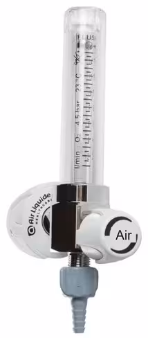 Débitmètre à bille - Flomed - air médical 0-15 L par min - 4,5 bars - raccord à bague NF - sortie 12x125 - 1 unité