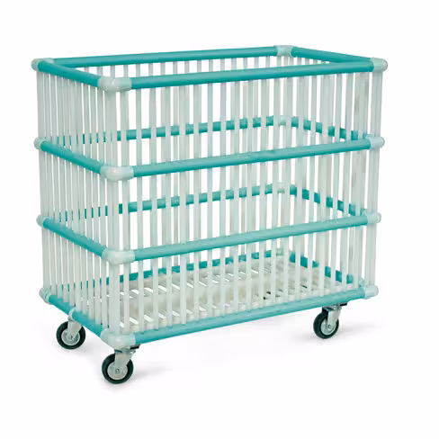 Chariot polypropylène moplen 210 L - 4 roues pivotantes Ø 80 mm - hors tout 830 x 485 x 780 (h)