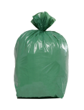 Sac à déchets courants - lien fixe - 130 l - ép. 32 µm - vert - 1 carton de 100