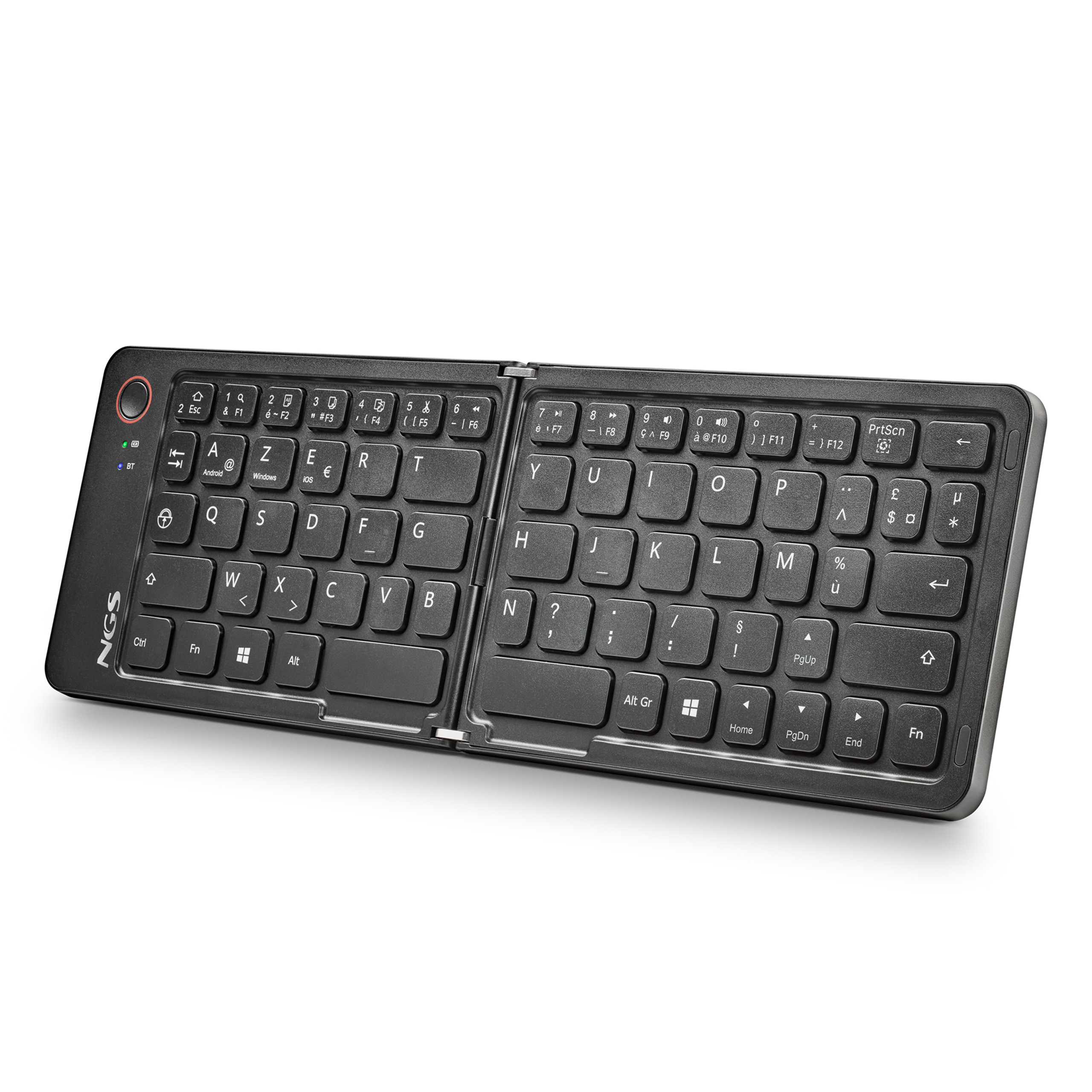 Clavier AZERTY sans fil pliable - NGS Domino French - noir