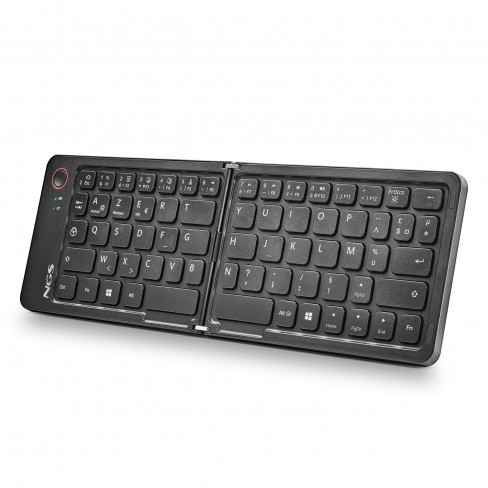 Clavier AZERTY sans fil pliable - NGS Domino French - noir