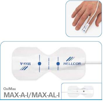 Capteur de SpO2, Nellcor Oximax, adhésif, usage unique, adulte, longueur de 90 cm, lot de 24