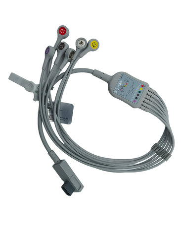 Câble ECG 6 brins fiches boutons pression G2 pour TOUCH 7 - compatible avec la référence 0-05-0072_U