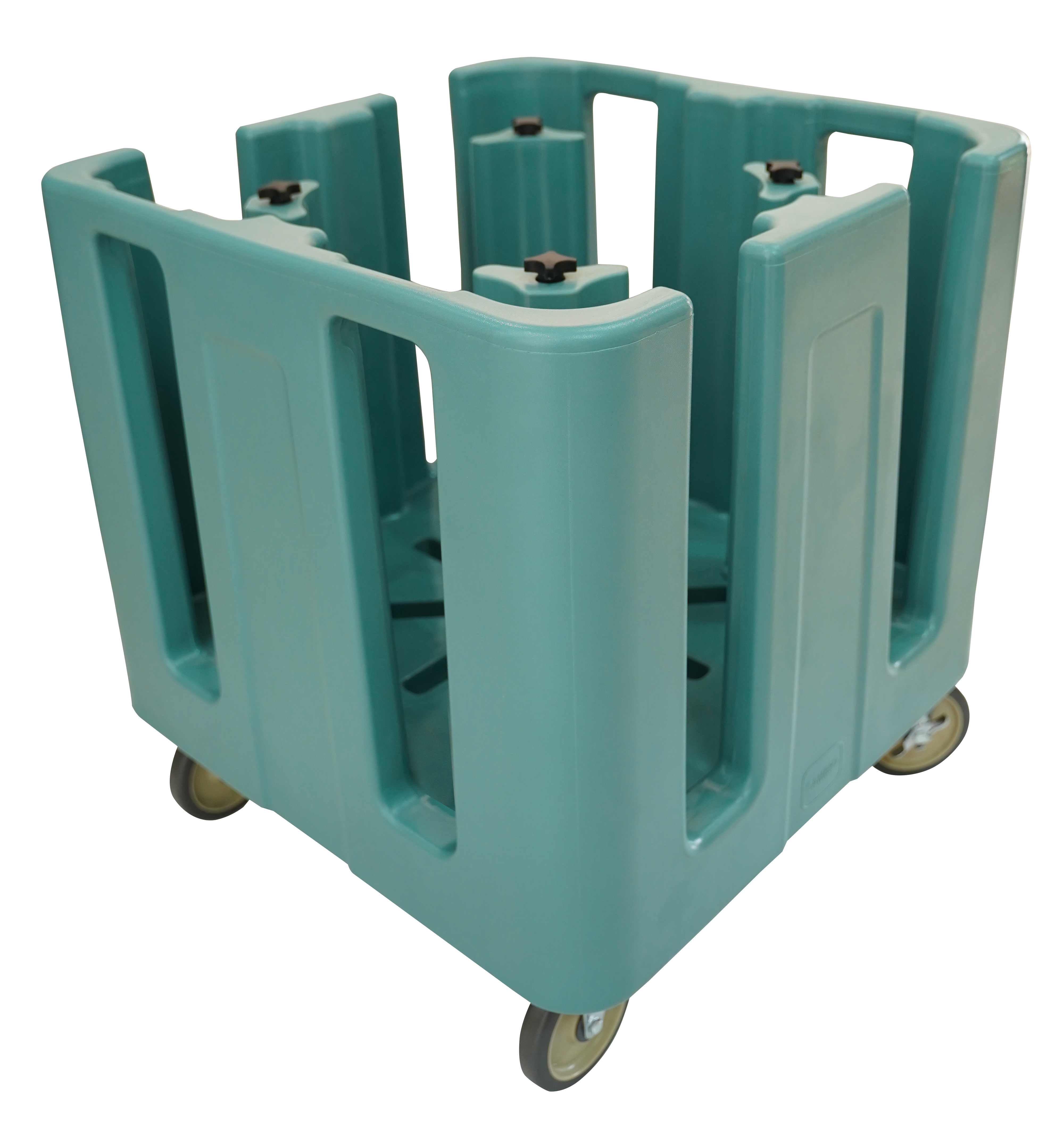 Chariot porte-assiettes 4 colonnes pour assiettes Ø 24 à 33 cm - Cambro - coloris bleu ardoise