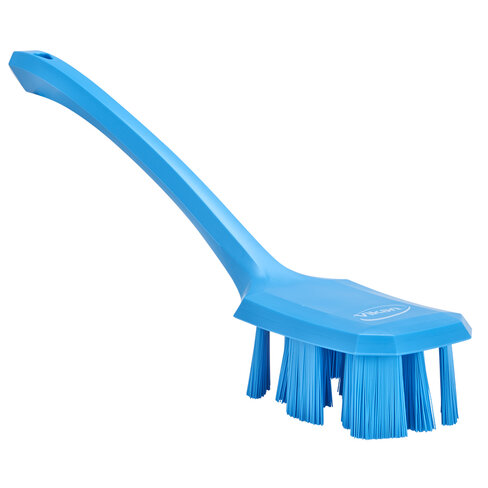Brosse à main UST manche long 395 mm dur bleu pour laboratoire