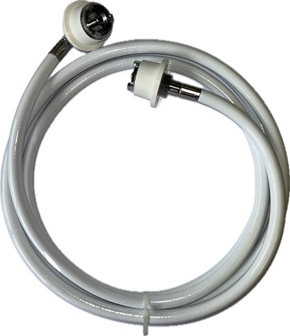 Flexible basse pression - oxygène - 5 m - 1 embout droit et 1 équerre - embouts crantés NF - sertis usine - 1 unité