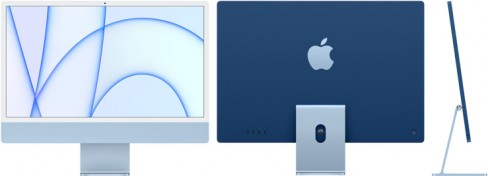 Apple iMac 24'' Retina 4,5K - 16 Go unifiée - 256 Go SSD - puce M4 CPU 8 coeurs GPU 8 coeurs - Mac OS - bleu