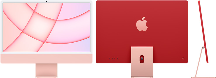 Apple iMac 24'' Retina 4,5K - 16 Go unifiée - 256 Go SSD - puce M4 CPU 8 coeurs GPU 8 coeurs - Mac OS - rose