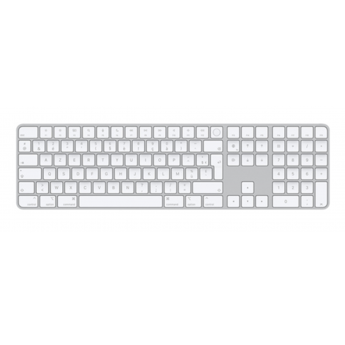 Apple Magic Keyboard avec Touch ID et pavé numérique Argent touches blanches - Français - Pour Mac avec puce Apple
