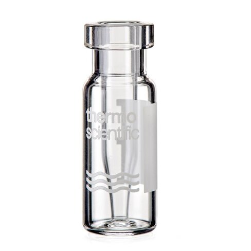 Micro-flacons à bouchon serti en verre transparent 0,3 ml, applications hautes performances sur échantillons inf 2 ml