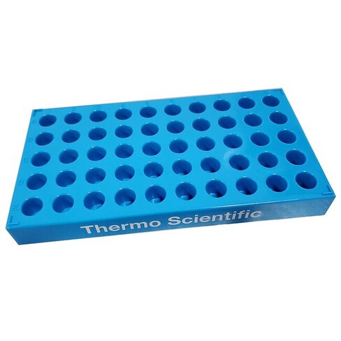 Portoir PP bleu pour 50 vials de 2ml