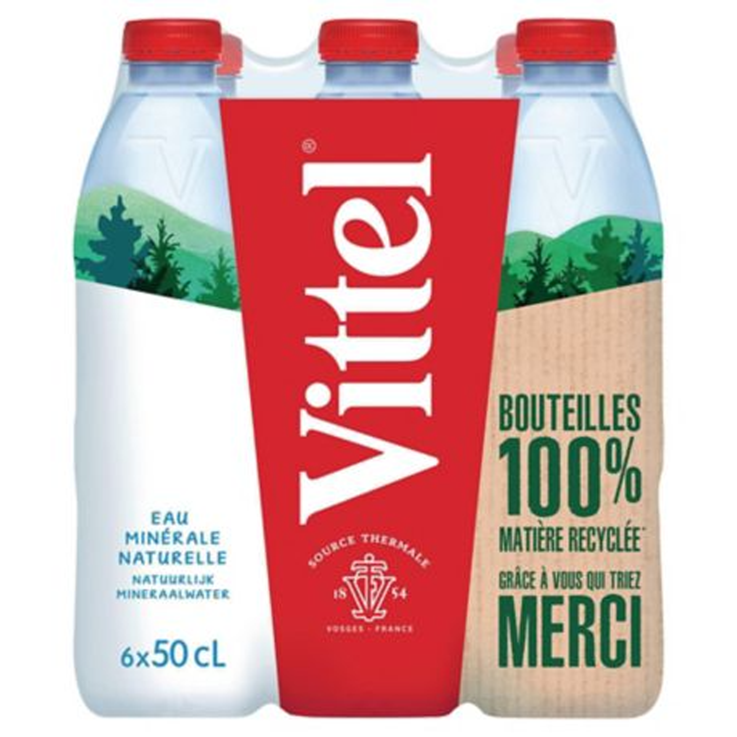 Eau Vittel - 50 cl - plateau de 24 bouteilles