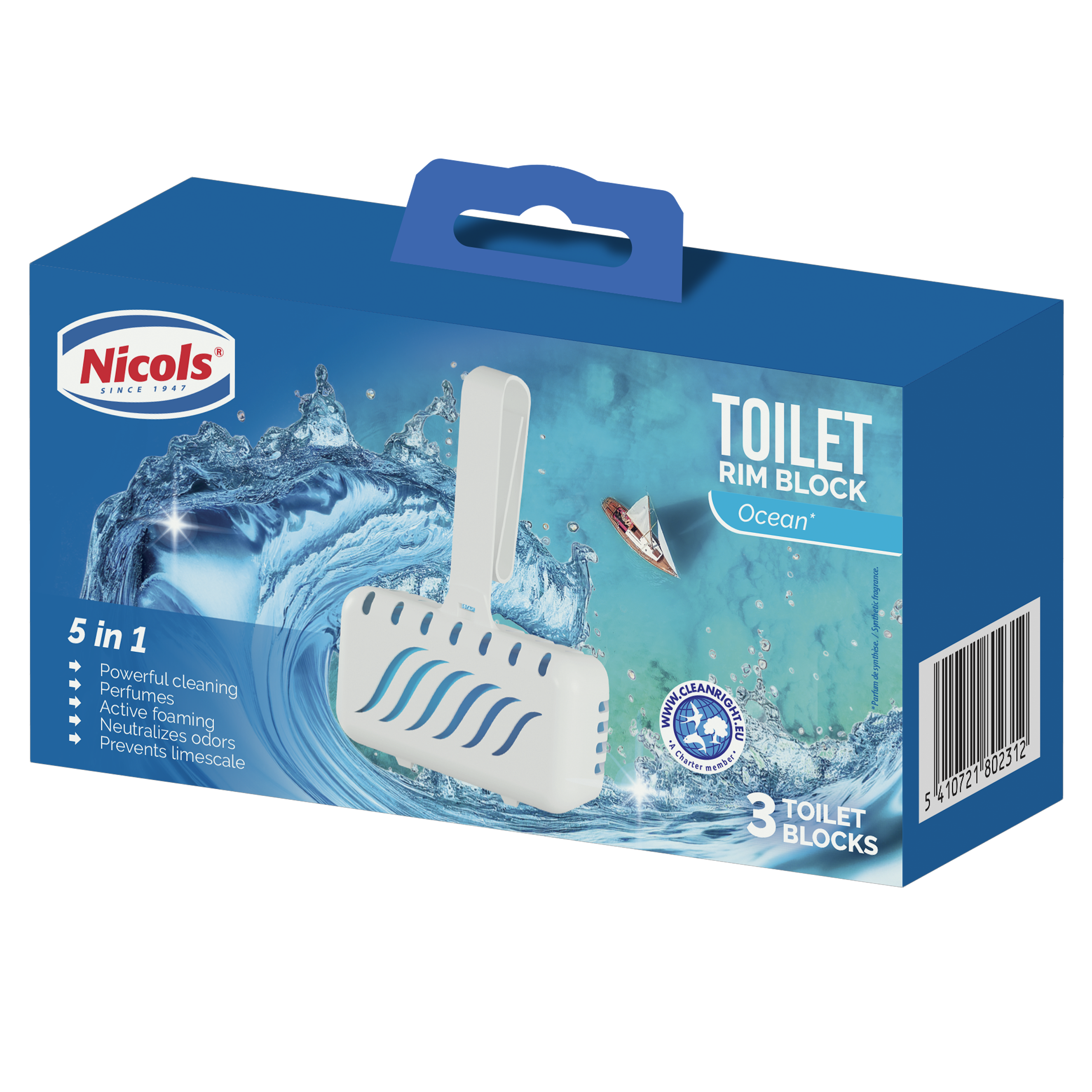 Blocs cuvette wc ocean - carton de 10 lots de 3