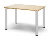 Table Compleo l. 80 x h. 76 x pr. 70 cm - 4 pieds acier époxy - plateau mélaminé