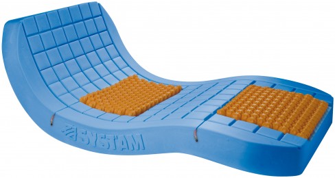Matelas Viscoflex Air+Air - l. 90 x L 200 x ép. 14 cm - housse Polymaille coins arrondis - inserts coussin