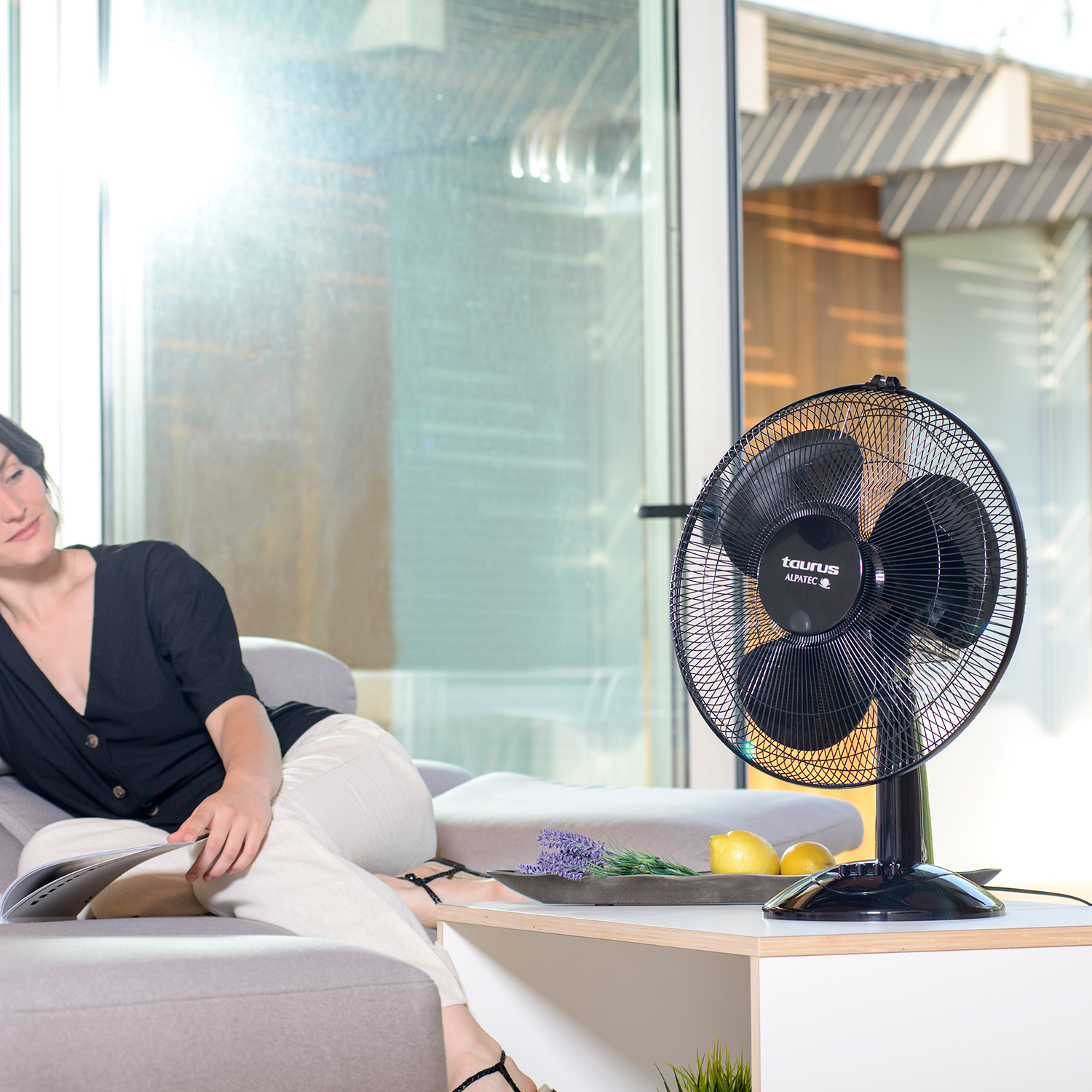 Ventilateur de table Taurus Gréco 16 Elégance noir